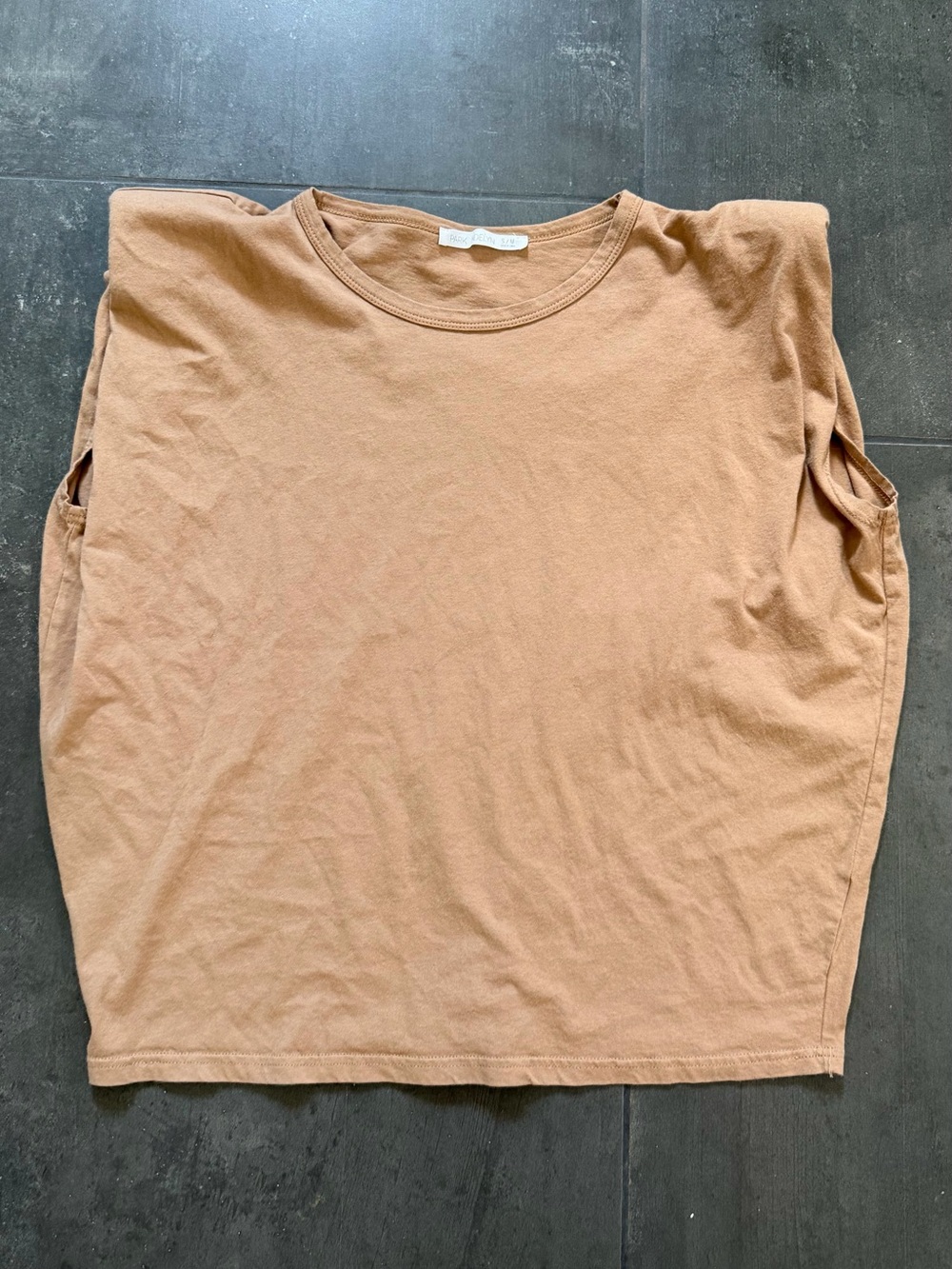 Shoulder pad tank top tee